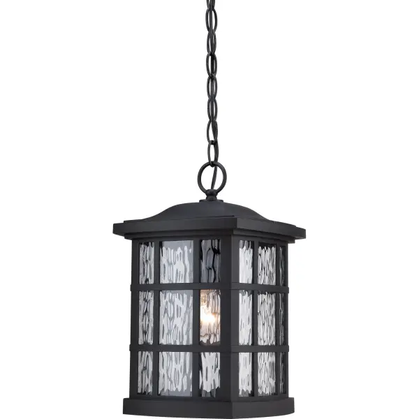 Stonington Outdoor Hanging Lantern in Mystic Black