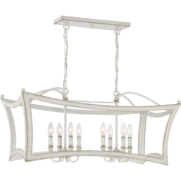 Transform your living space with the Summerford. This country farmhouse collection boasts an open frame for an airy and whimsical feel. Finished in Antique White, this fixture is perfect for a shabby chic style home.