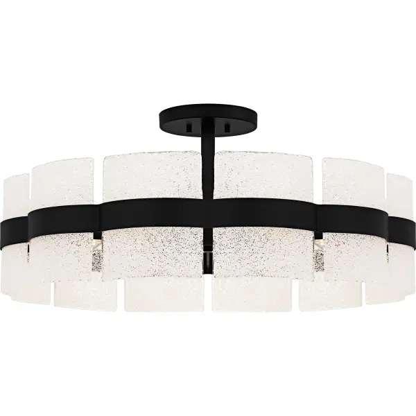 Elevate your space with the Sweeney collection, featuring versatile lighting options available as both semi-flush mount and pendant lights. These fixtures offer a contemporary touch with a choice of sophisticated finishes: matte black or soft gold. Sweeney is distinguished by its unique white sand glass shades. Each shade is handmade, resulting in slight variations that add to the charm and individuality of each piece. The modern design of Sweeney seamlessly blends with various interior styles, making it a perfect choice for any room.