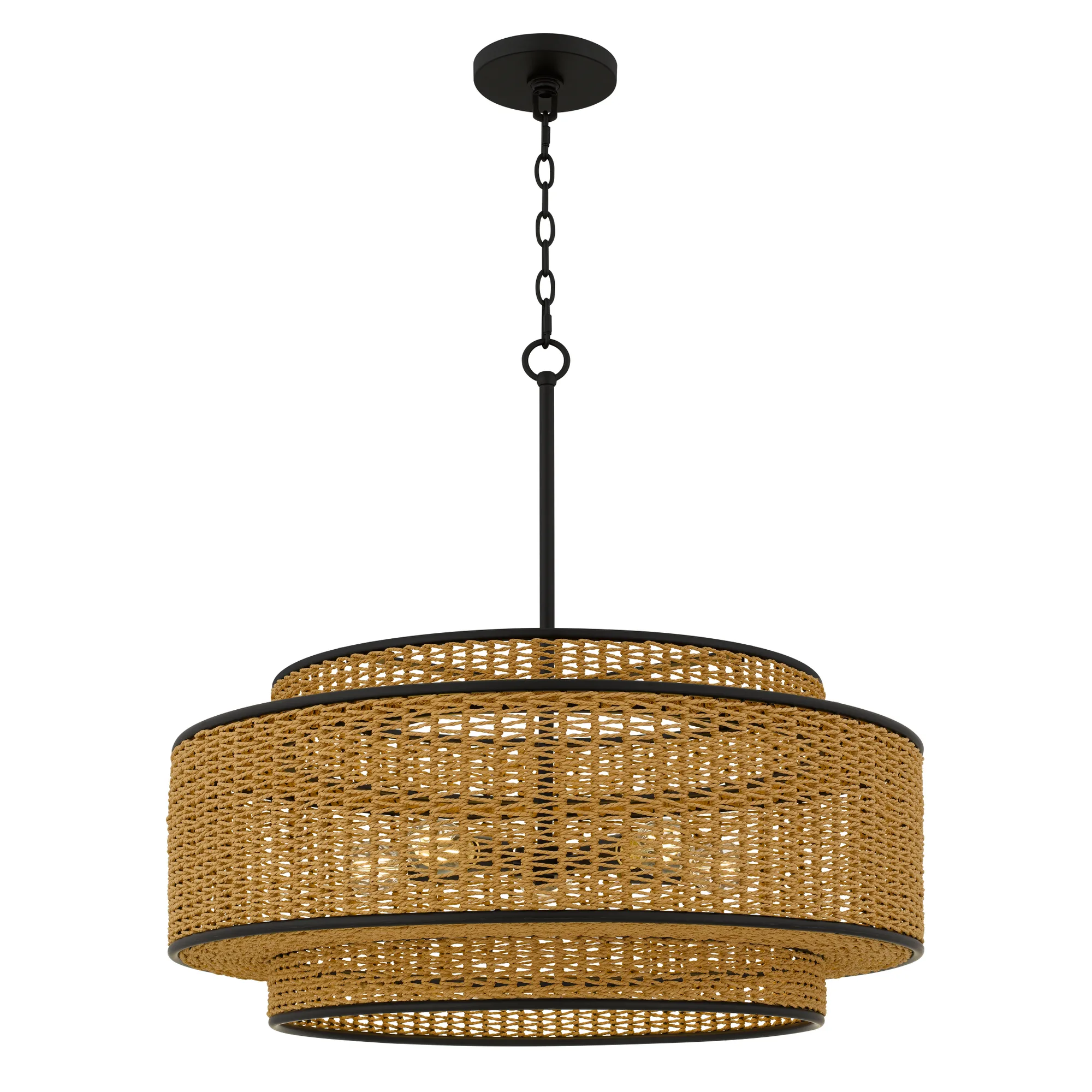 Teton 5-Light Matte Black Pendant Light