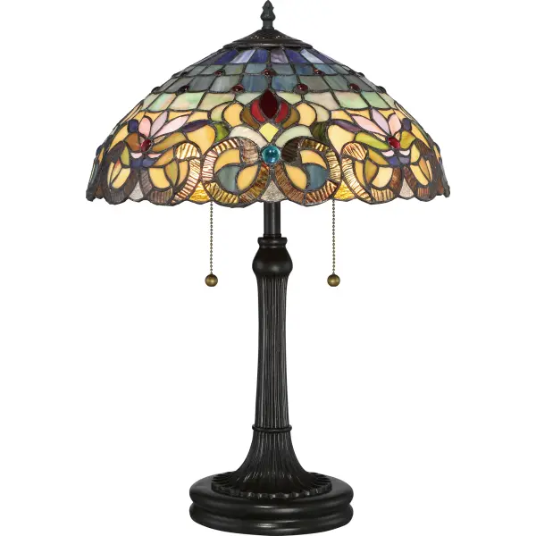 Elegant Tiffany style is a timeless staple of home decor.  The various designs are hand assembled using the copper foil technique developed by Louis Comfort Tiffany.  With an enormous variety of colors and patterns to choose from, Quoizel Tiffany's have become more popular than ever.16"Tiffany Shade. Glass color in Tiffany lighting products vary in color.  No two pieces are identical.