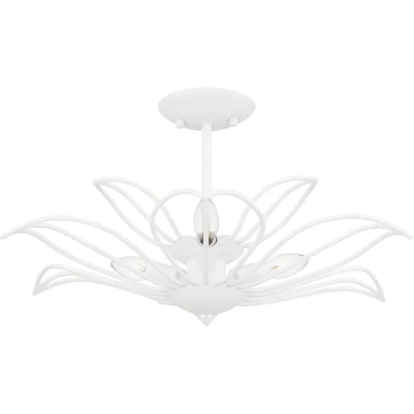 Infuse your home with modern elegance using the Tallulah collection, featuring a range of lighting options including semi-flush mount, pendant, and chandelier. Each piece in this collection showcases a beautiful floral design, adding a touch of nature-inspired sophistication to your decor. Tallulah is finished in a sand white, offering a soft texture that enhances its modern aesthetic. This versatile collection is perfect for various spaces, providing a stylish and cohesive look throughout your home.