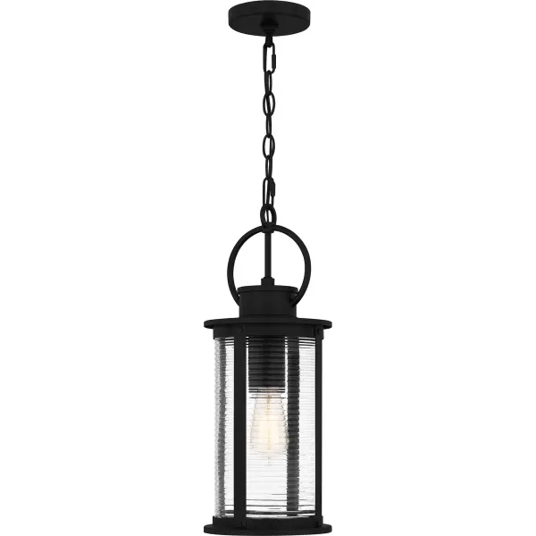Tilmore outdoor lanterns are the perfect companion to coastal-inspired exteriors. The sturdy matte black frame is accentuated by clear ribbed glass for a classic look, designed to withstand the elements in style. Available as a hanging lantern, post lantern, and various sizes of wall lantern, Tilmore is an easy way to illuminate a front porch or landscape.