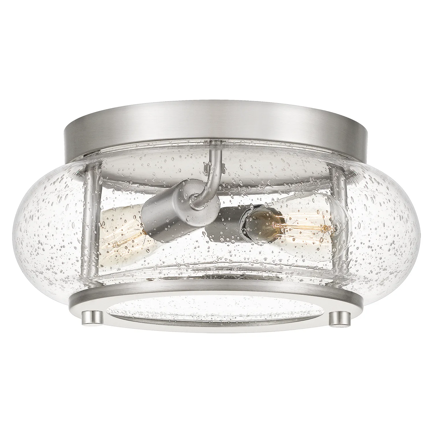 Trilogy Two Light Flush Mount in Brushed Nickel