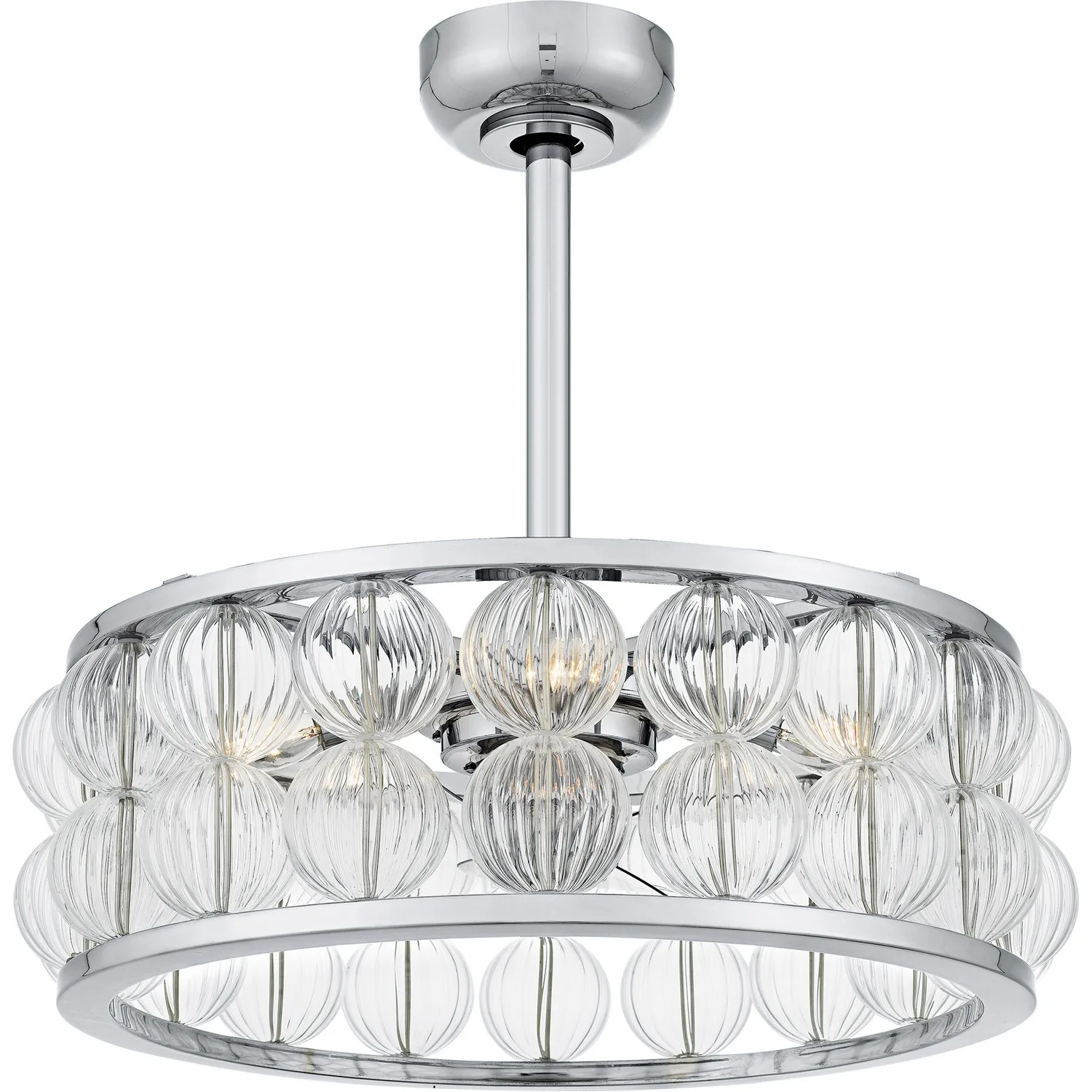 Terrarock Four Light Fan Light in Polished Chrome