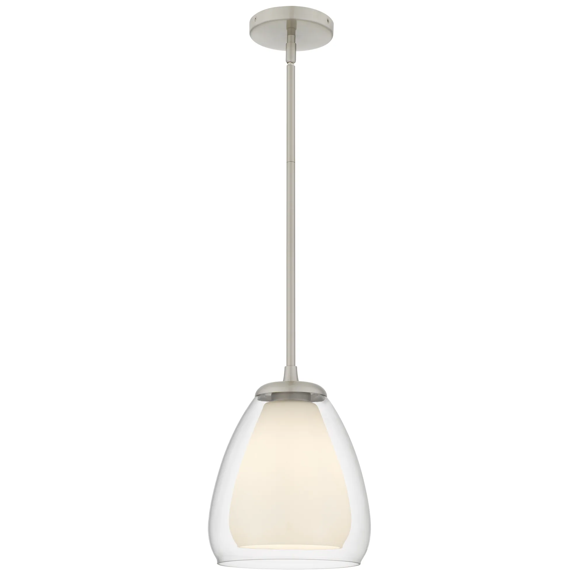 Vivienne 1-Light Brushed Nickel Mini Pendant Light