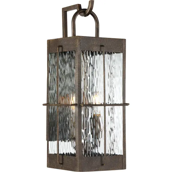 Rippled glass evokes the movement and serenity of water in Ward, a collection of wall and post lanterns ideal for coastal landscapes. The hanging wall lanterns bring a modern farmhouse design while posts, installed at regular interviews, welcome visitors with pomp and circumstance. A gilded bronze finish is equal parts classic and rustic.