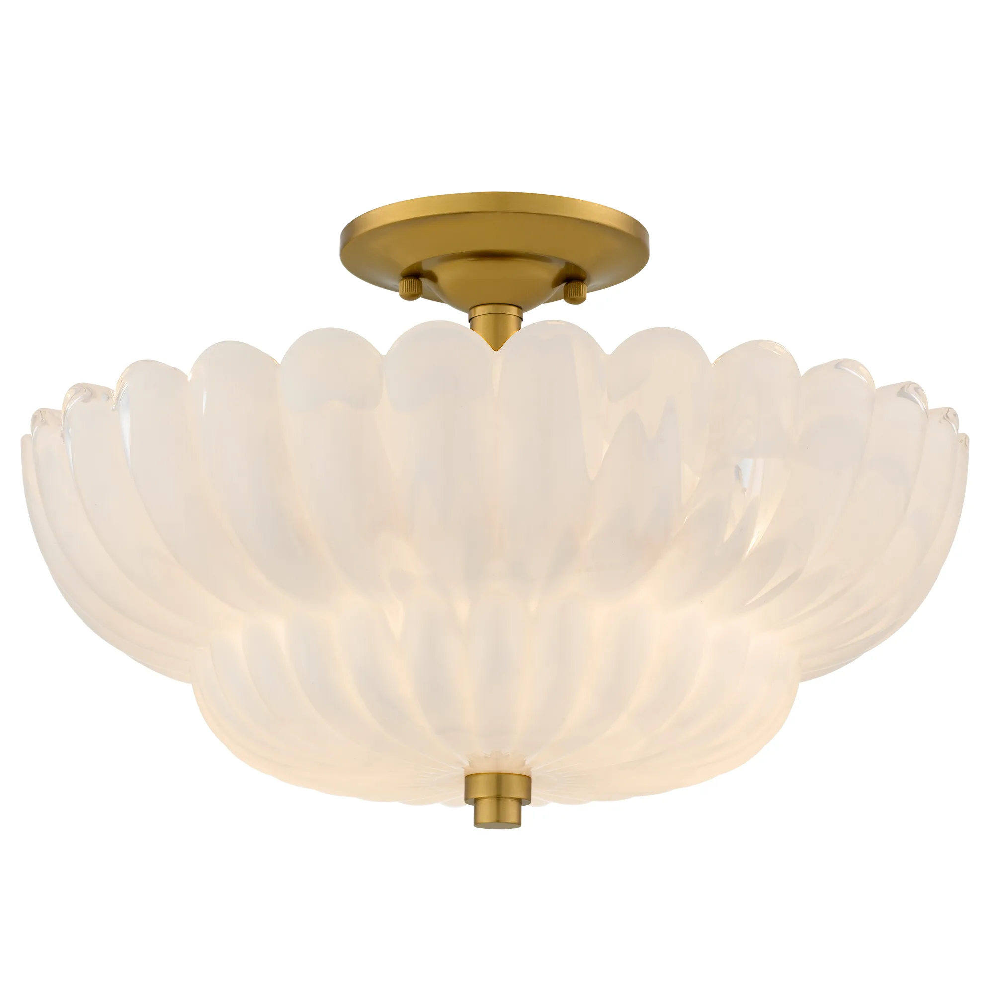 Whitecap 4-Light Brushed Gold Semi-Flush Mount