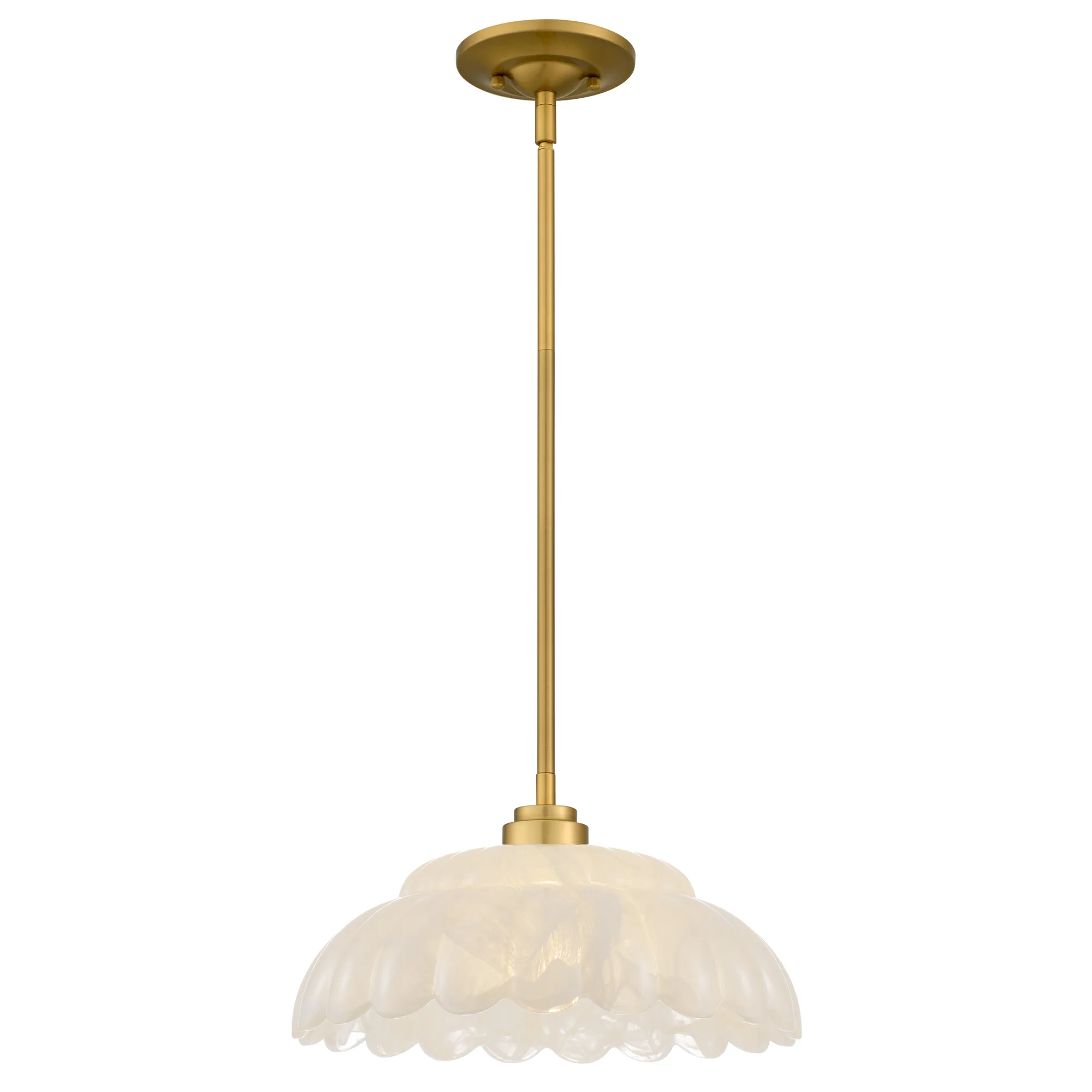 Whitecap 1-Light Brushed Gold Pendant Light