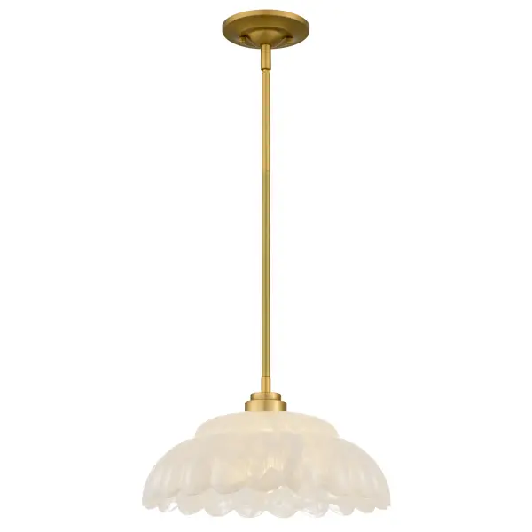 Whitecap 1-Light Brushed Gold Pendant Light