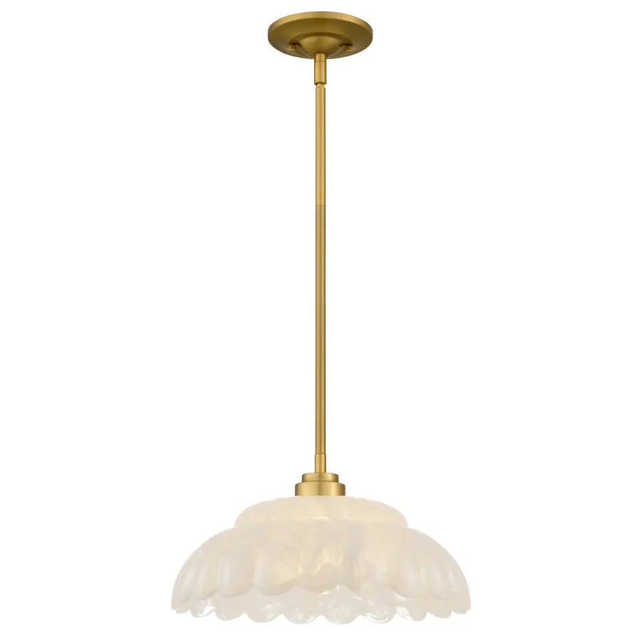 Whitecap 1-Light Brushed Gold Pendant Light