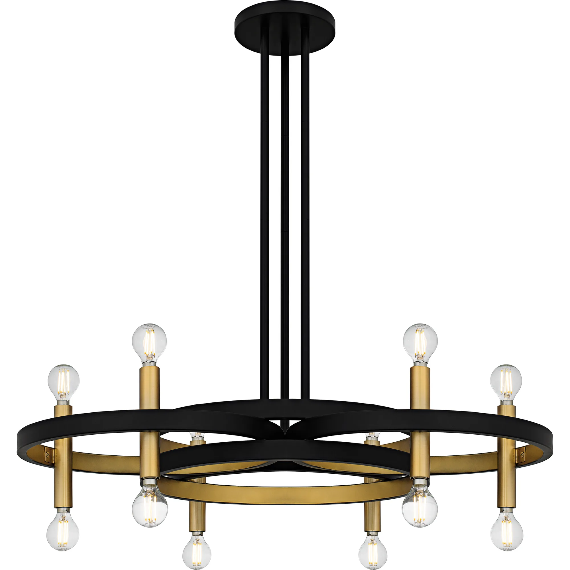 Winsland 6-Light Matte Black Chandelier