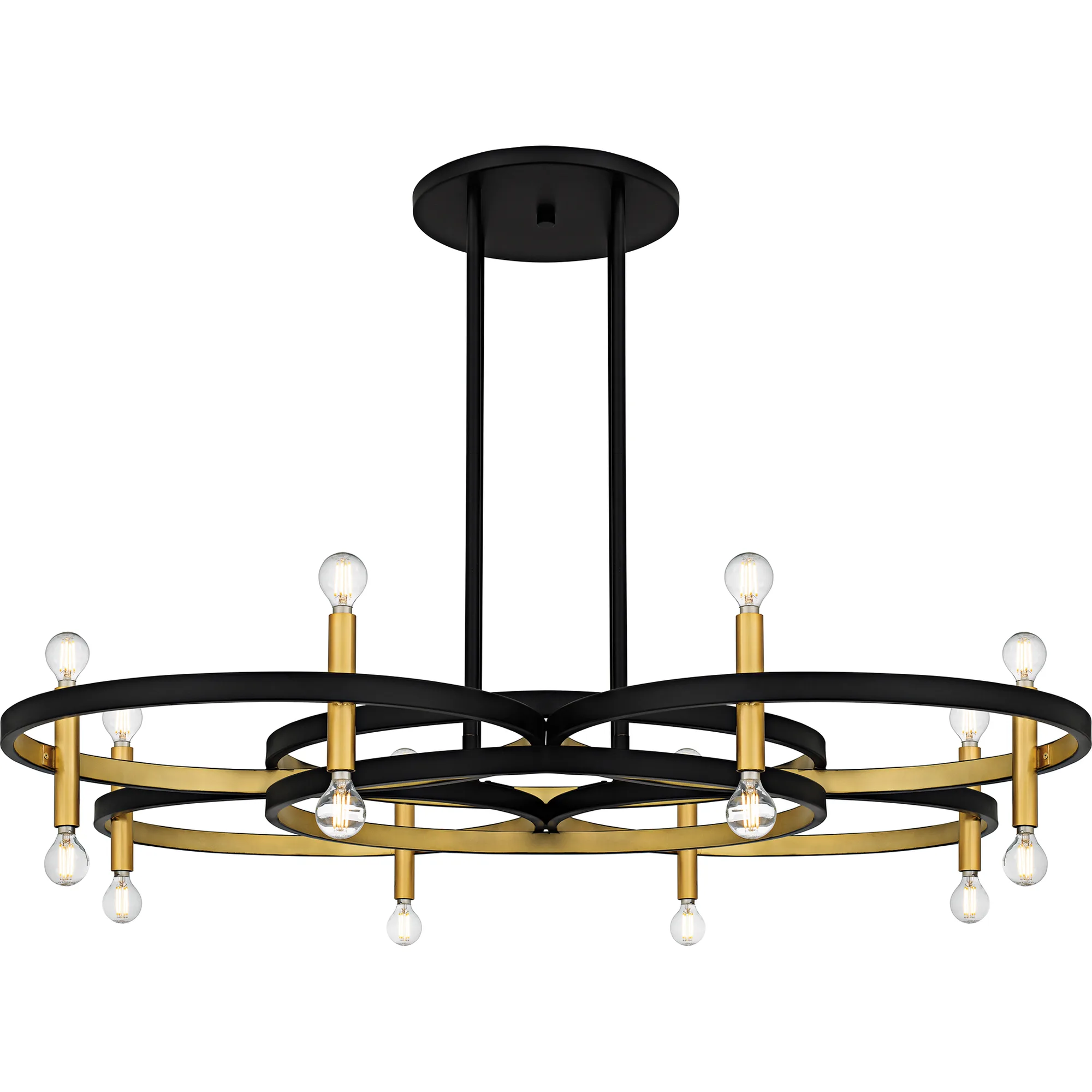 Winsland 8-Light Matte Black Chandelier