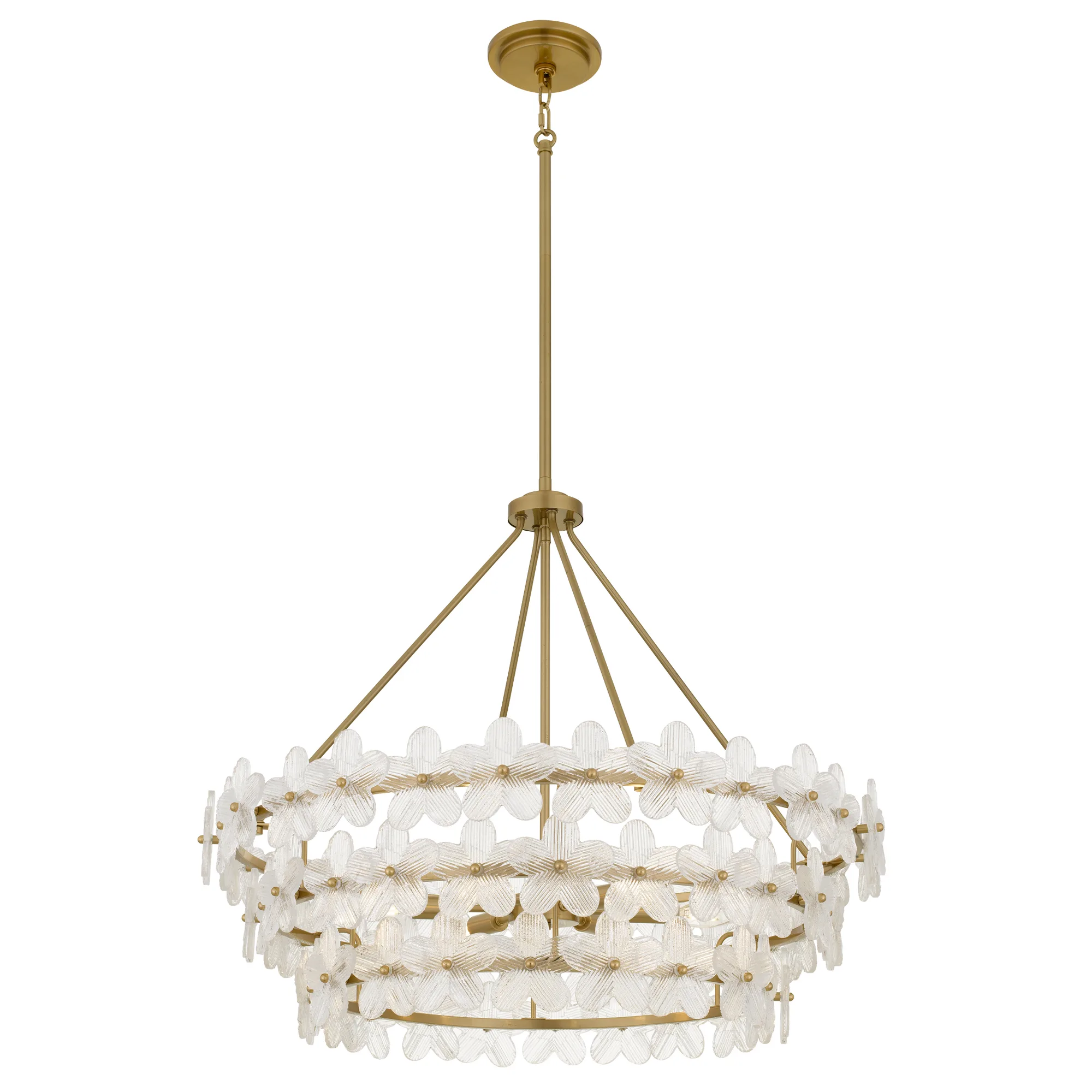 Wright 6-Light Brushed Gold Pendant Light