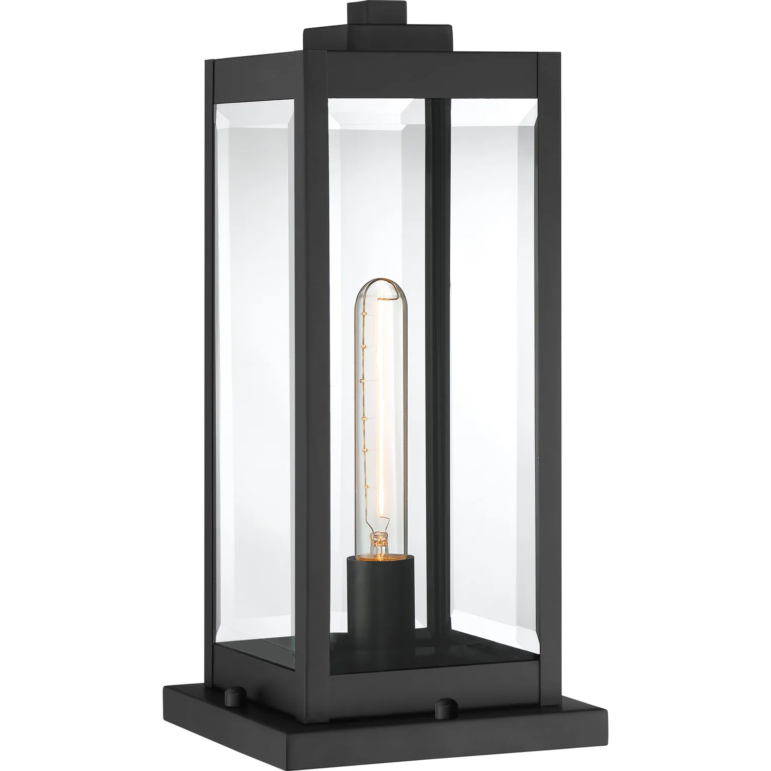 Westover One Light Outdoor Lantern in Earth Black