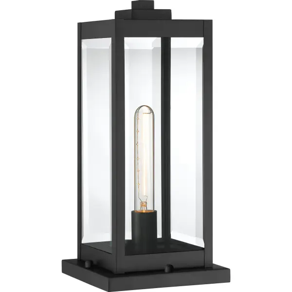 Westover One Light Outdoor Lantern in Earth Black