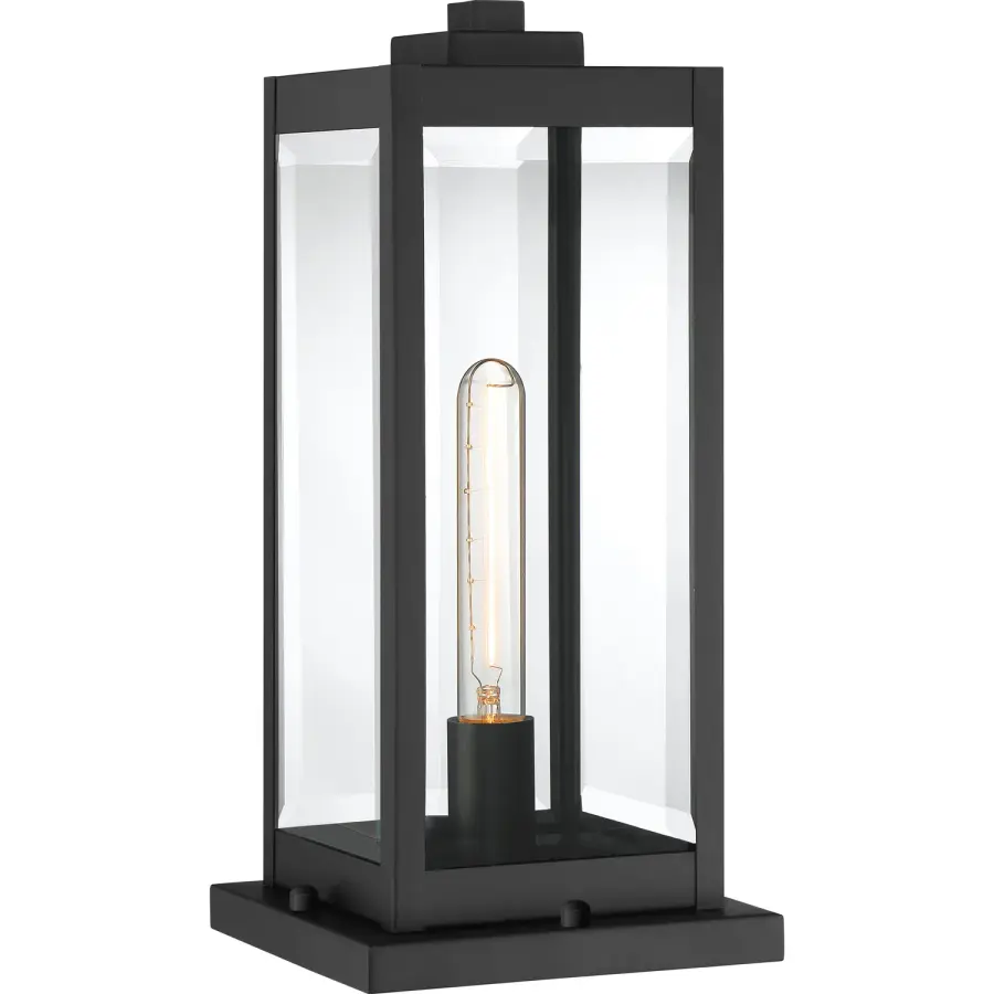 Westover One Light Outdoor Lantern in Earth Black