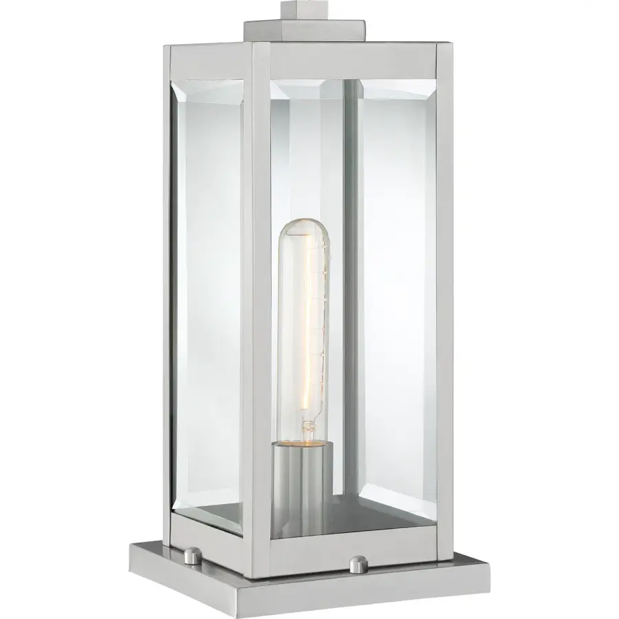 Westover One Light Outdoor Lantern in Stainless Steel