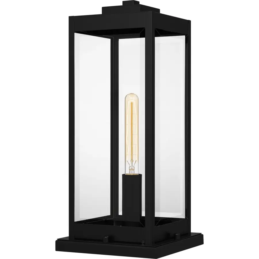 Westover One Light Outdoor Pier Base in Earth Black