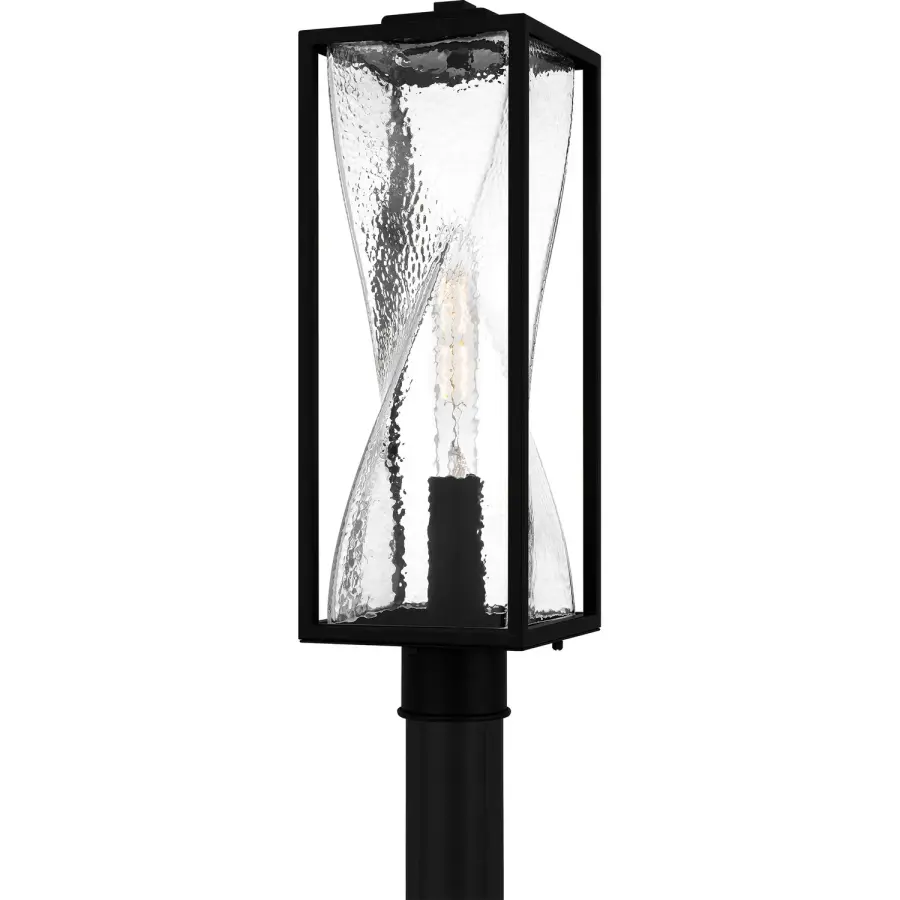 Zarah Outdoor Post Lantern in Matte Black