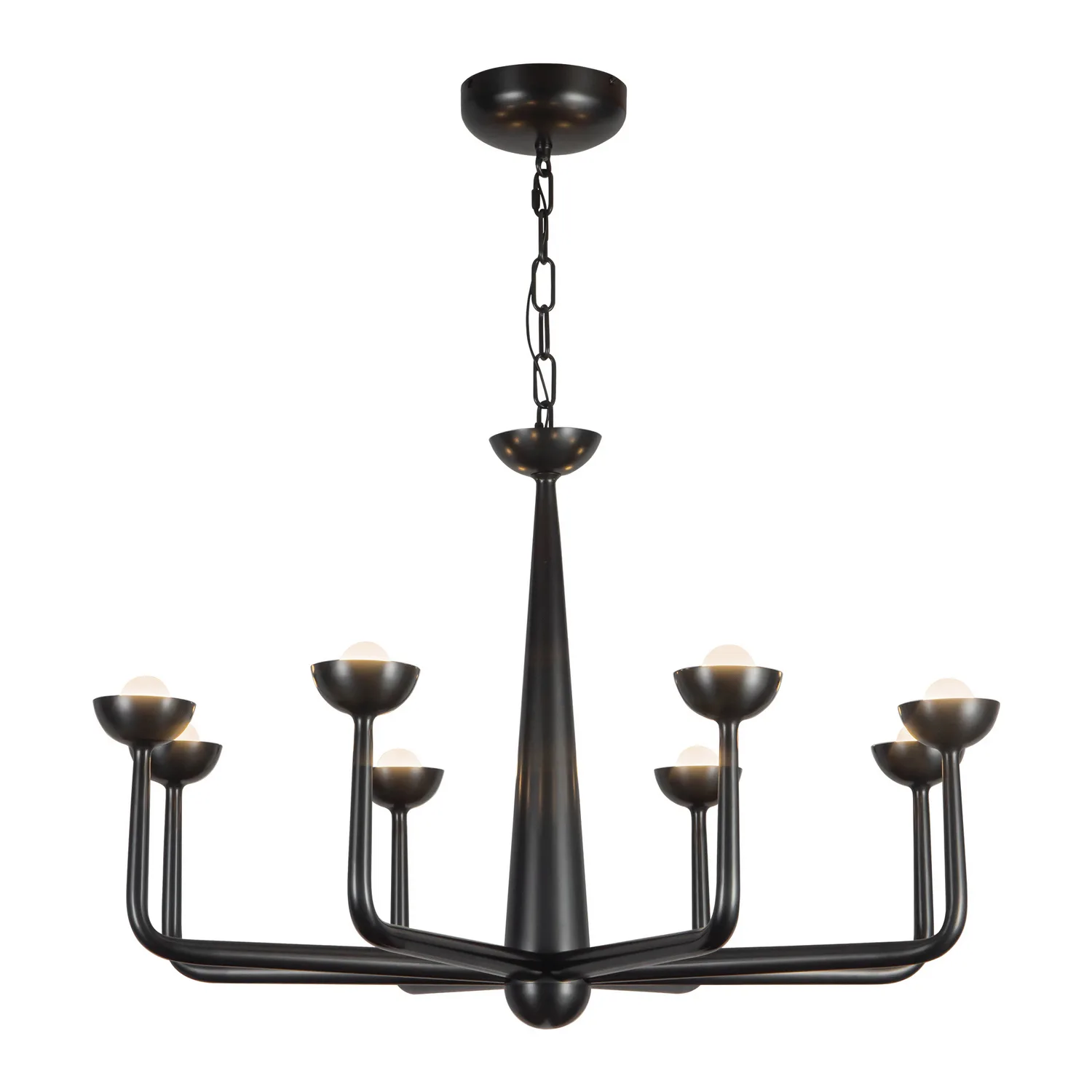 Spade LED Chandelier in Urban Bronze