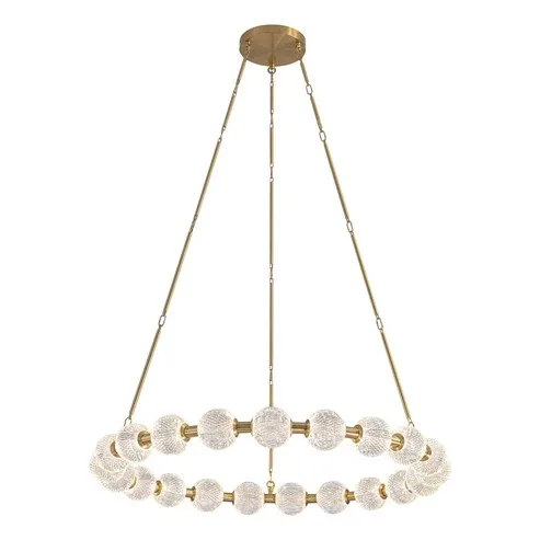Marni LED Chandelier in Natural Brass