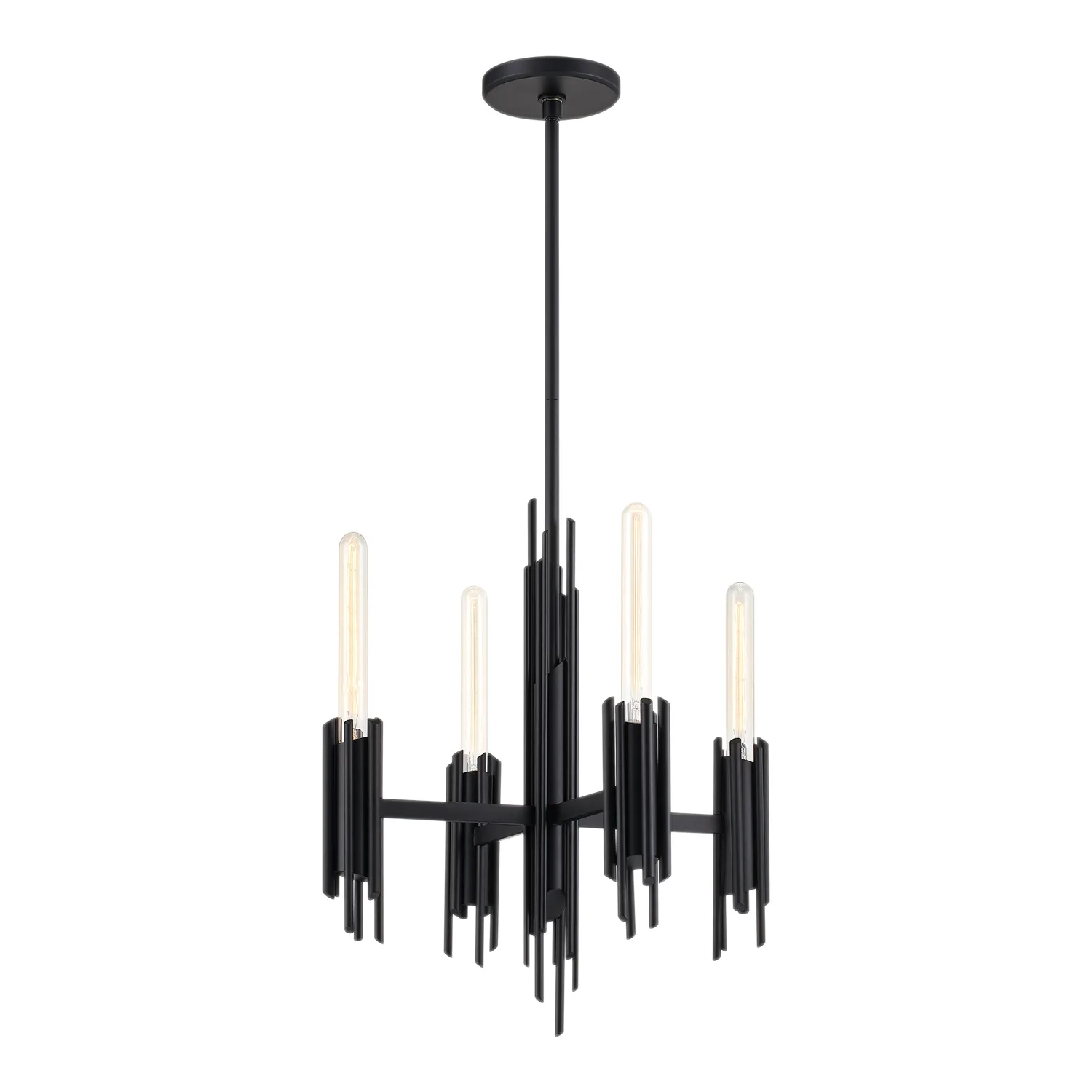 Torres Four Light Chandelier in Matte Black