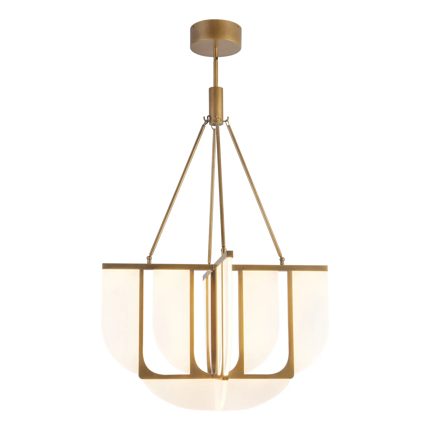 Anders LED Chandelier in Vintage Brass