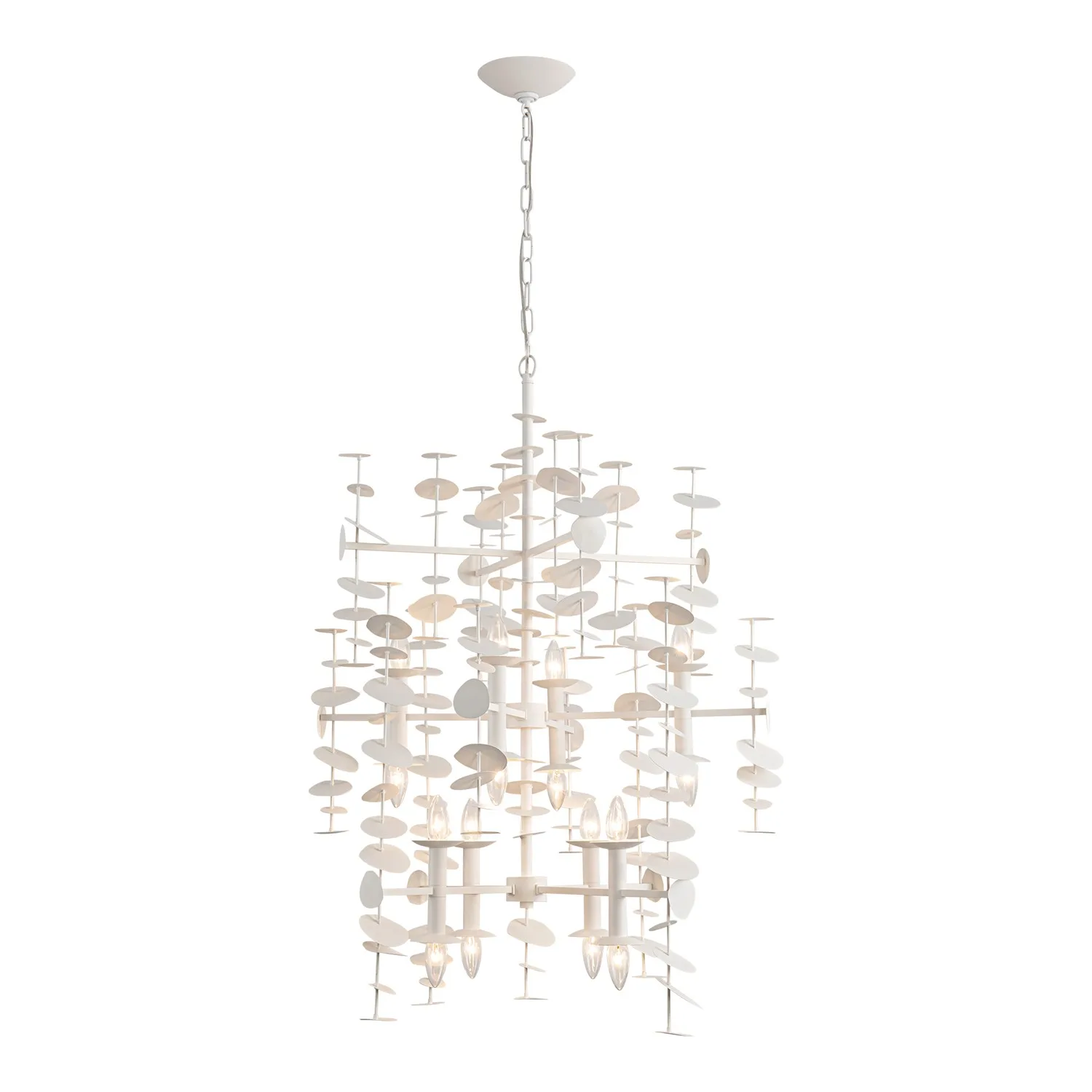 Yukari 16 Light Chandelier in Matte White