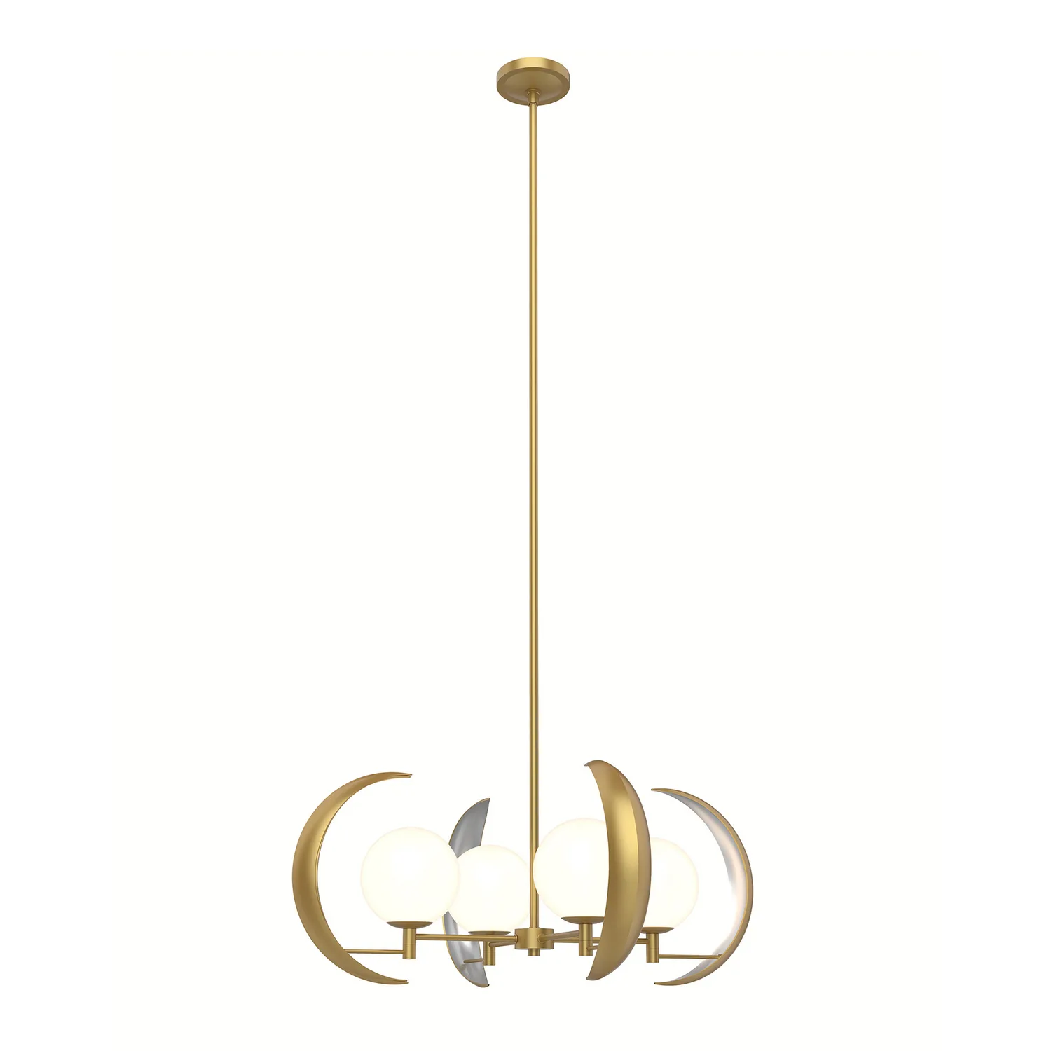 Celeste Four Light Chandelier in Vintage Brass