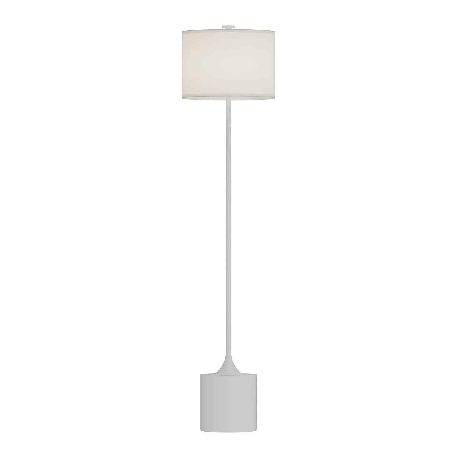 Issa One Light Floor Lamp in White/Ivory Linen