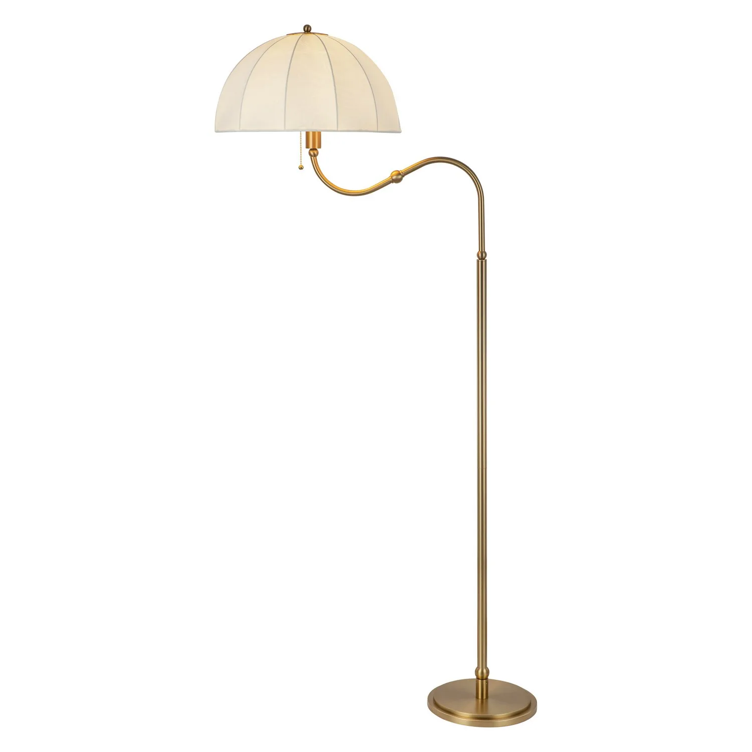Crosby One Light Floor Lamp in Brushed Gold