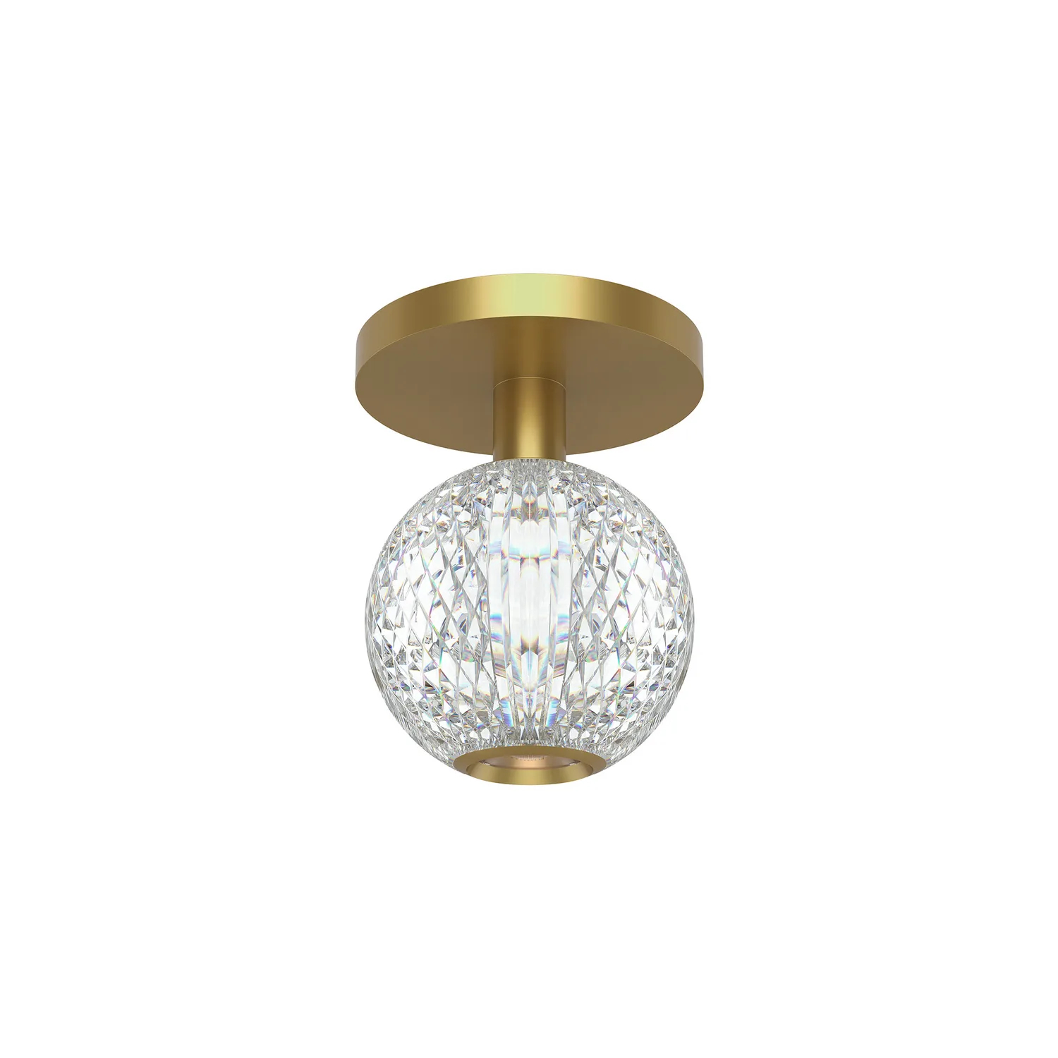Marni LED Flush Mount in Natural Brass