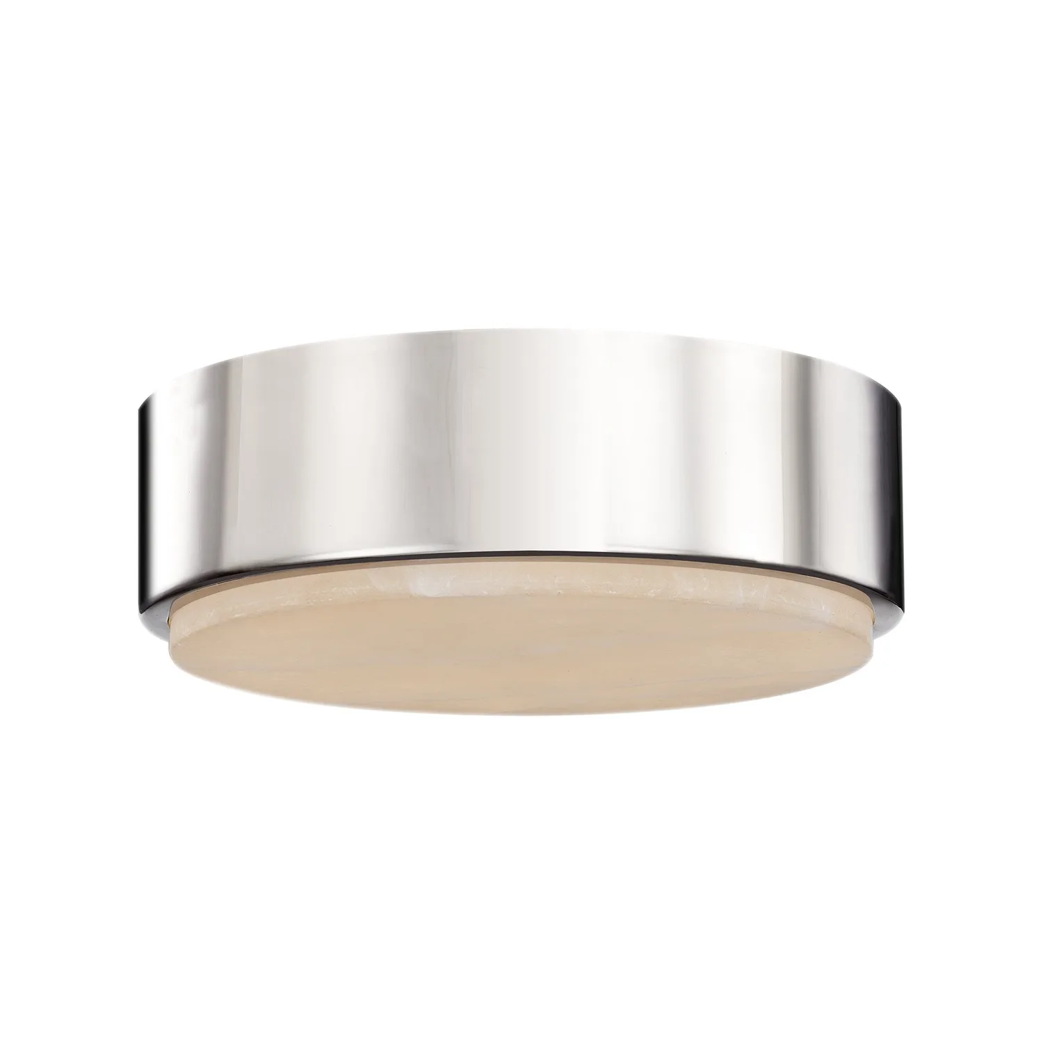Blanco LED Flush Mount in Polished Nickel/Alabaster