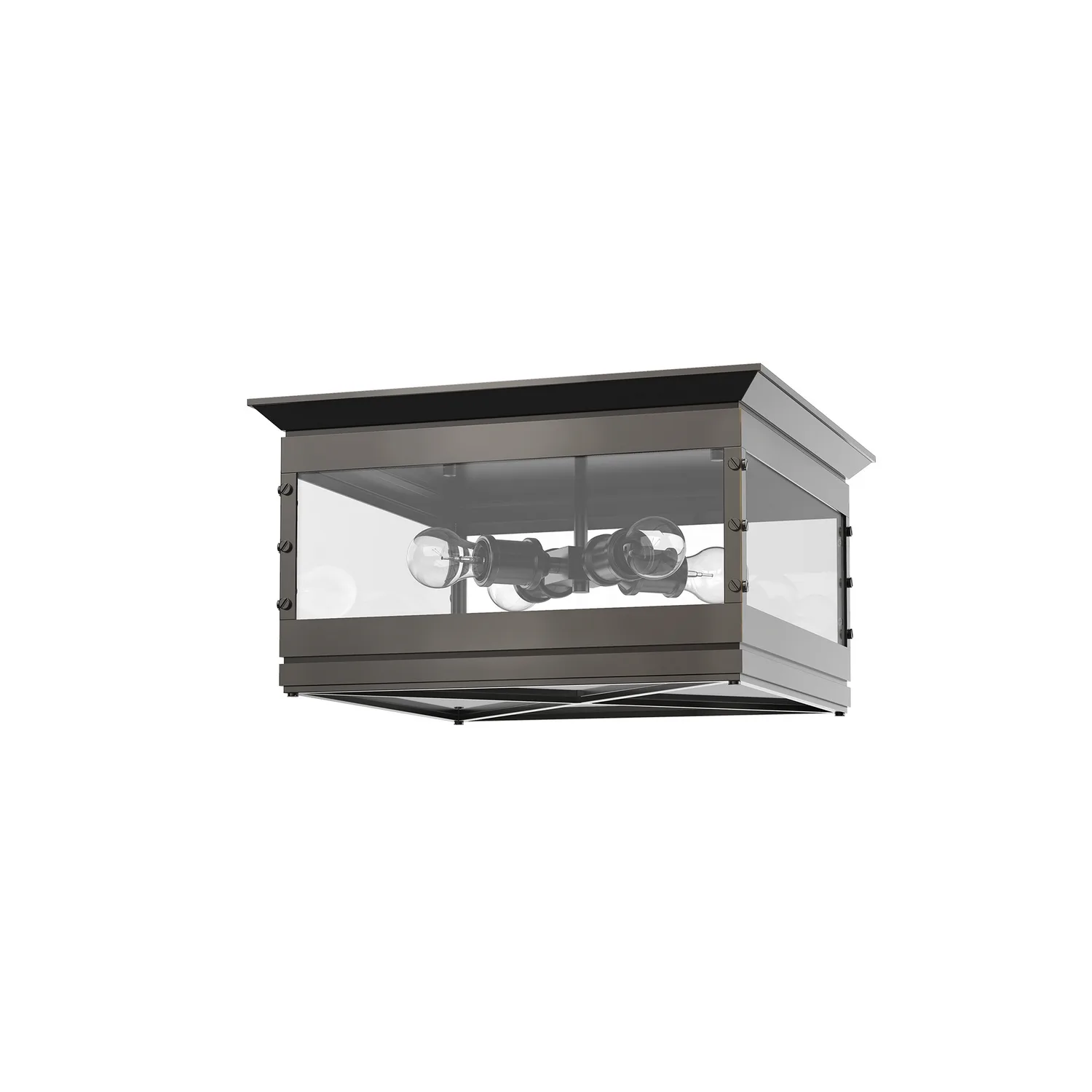 Douglas Four Light Flush Mount in Urban Bronze