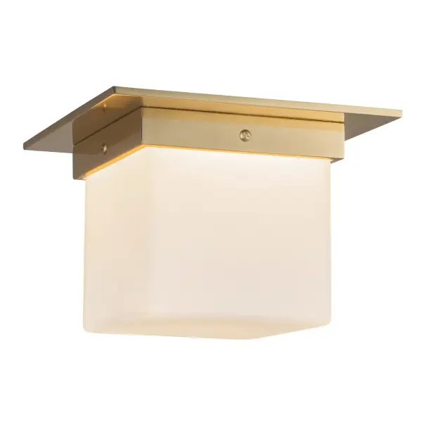 Inspired by salt, the mineral that shaped civilizations and sustained life, this collection celebrates the elemental beauty of the earth's raw materials. Natural alabaster stone and uniquely molded mineral glass diffuse light with a soft, textural glow, reminiscent of beach glass and the dust of the sea. Sculptural forms in triangles, ovals, and squares are framed by patina brass or urban bronze, grounding the ethereal with structure and strength. Each fixture, whether suspended, wall-mounted, or standing, links together in a quiet constellation of light, echoing the ancient web of trade and connection salt once forged across the world. From the Roman salarium to sacred offerings shared at the table, salt has bound humanity in ritual, preservation, and communion. This collection honors that enduring connection, transforming light and matter into symbols of gathering, memory, and the timeless beauty found in the simplest grain. Collection: Mineral Designer: Jason Koharik Finish: Patina Brass/Opal Glass Glass: Matte Opal Glass Width: 7.88" Height: 5.63" Length: 7.88" Weight: 4.56 lb Number of Bulbs: 1 Maximum Wattage: 40.00 W Bulb Base: G9 Light Source: Halogen Voltage: 120.00 V Material: Brass + Opal Glass Country of Origin: China Safety Listing: ETL Safety Rating: Dry Spec Sheet Instructions