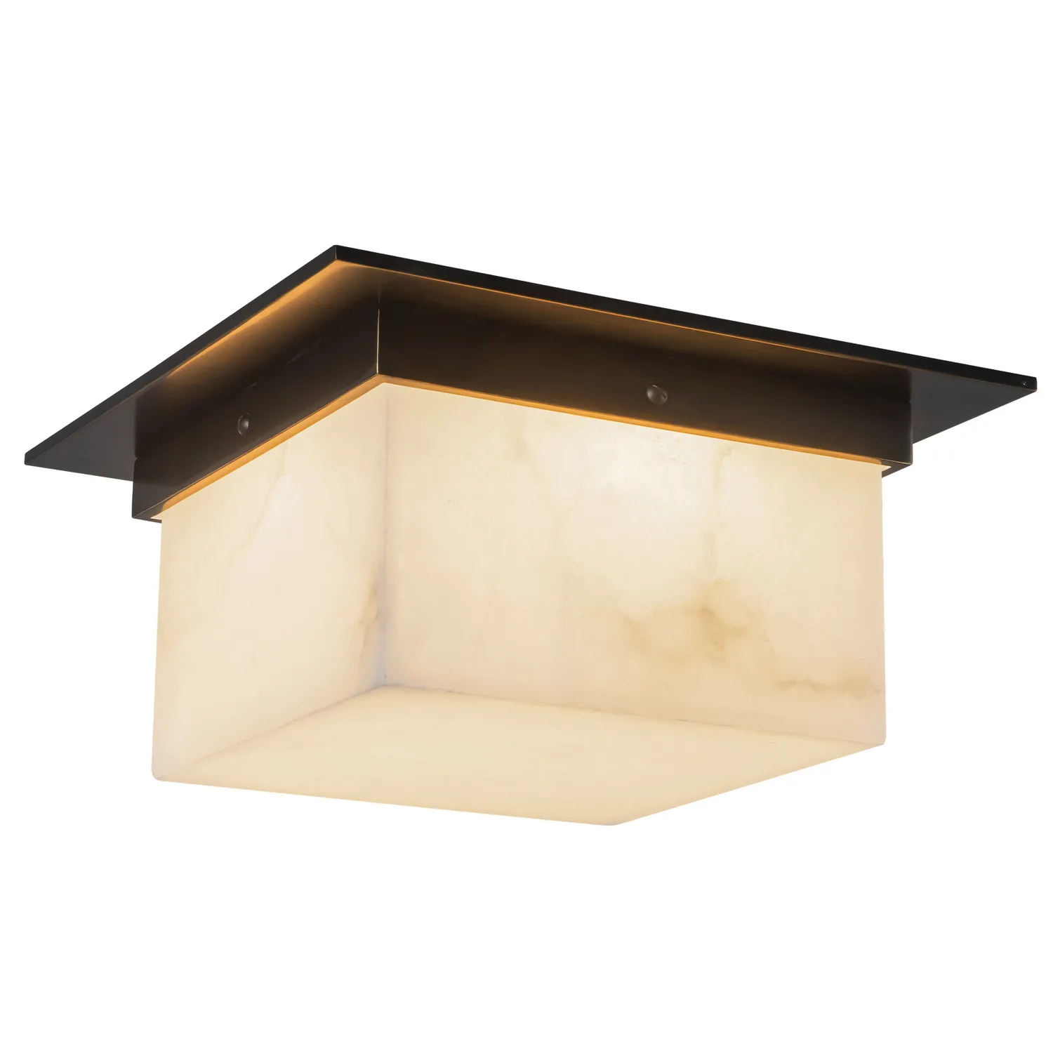 Mineral Two Light Flush Mount in Urban Bronze/Alabaster