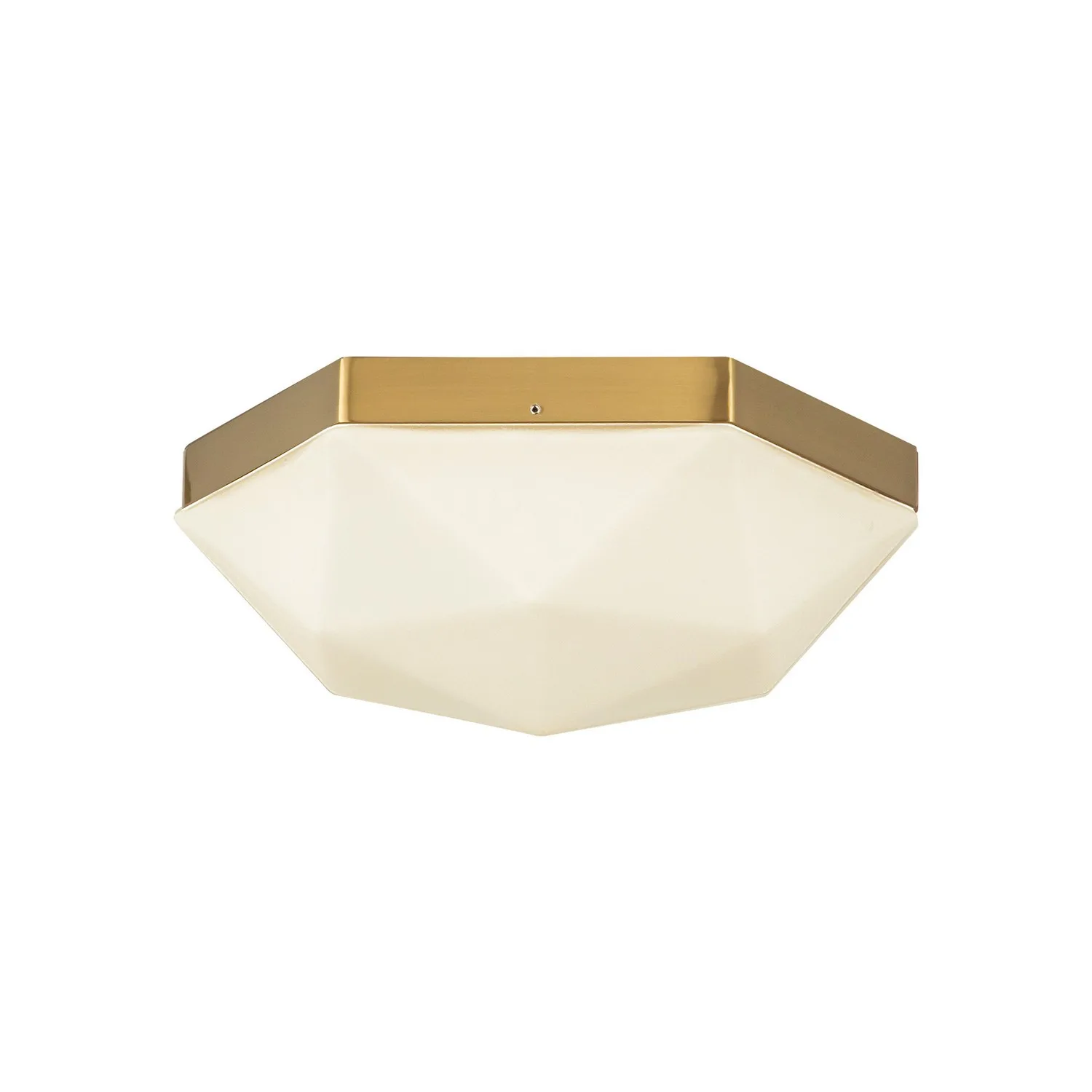 Krysta Two Light Flush Mount in Brushed Gold/Opal Glass