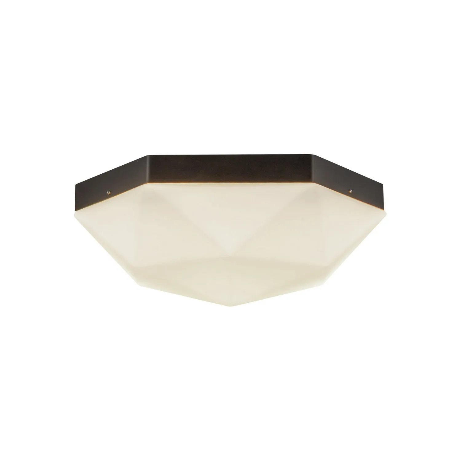 Krysta Two Light Flush Mount in Matte Black/Opal Glass
