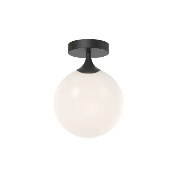 As the name suggests, the Nouveau collection takes cues from the chic era of Paris in the 1920s and '30s. This collection features Art Nouveau sensibilities throughout, from the curved metal detailing to the vintage-inspired structure. Change the mood of this collection to fit your style with two luxe finish and glass options. Collection: Nouveau Designer: Ryan Pauly Finish: Matte Black/Opal Matte Glass Glass: Matte Opal Glass Width: 7.88" Height: 11.13" Length: 7.88" Weight: 2.38 lb Canopy: D4.75" x H1" Number of Bulbs: 1 Maximum Wattage: 40.00 W Bulb Type: A19 Bulb Base: E26 Voltage: 120.00 V Material: Steel + Glass Country of Origin: China Safety Listing: UL Safety Rating: Dry Manufacturer Warranty: 1 Year Spec Sheet Instructions