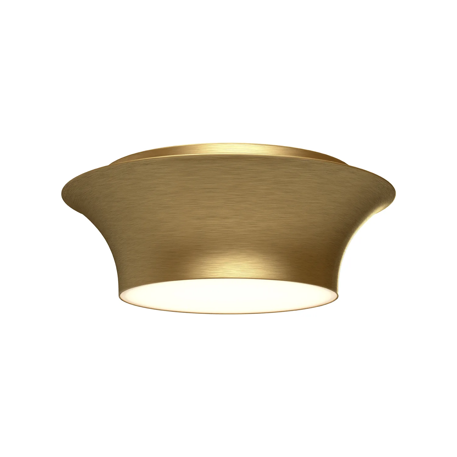Emiko Two Light Flush Mount in Brushed Gold