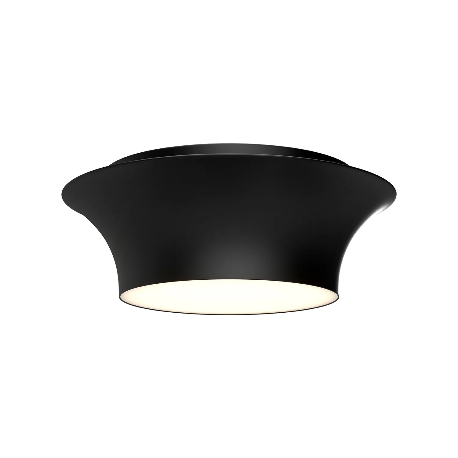 Emiko Two Light Flush Mount in Matte Black