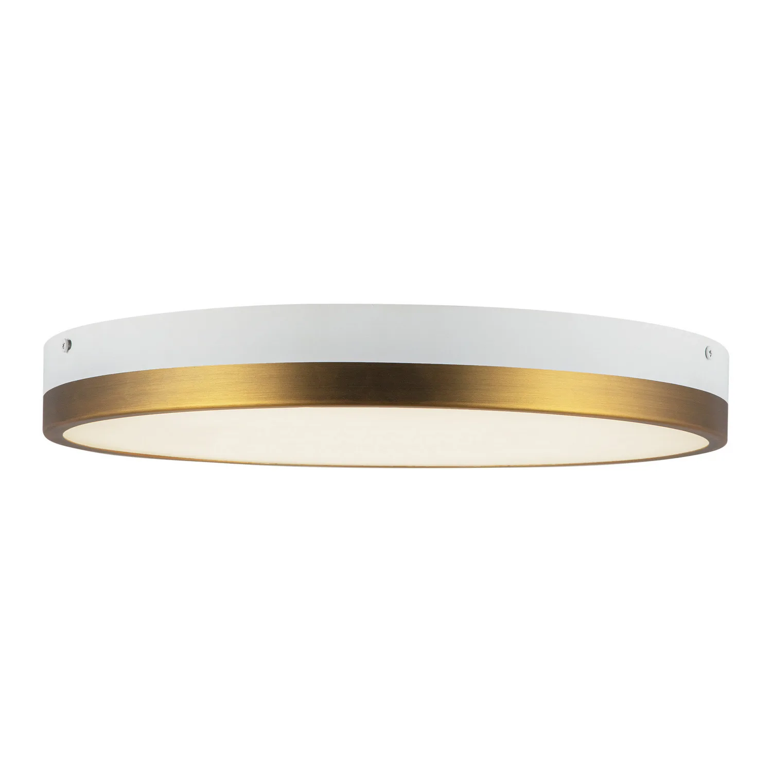 Adelaide LED Flush Mount in Aged Gold/White