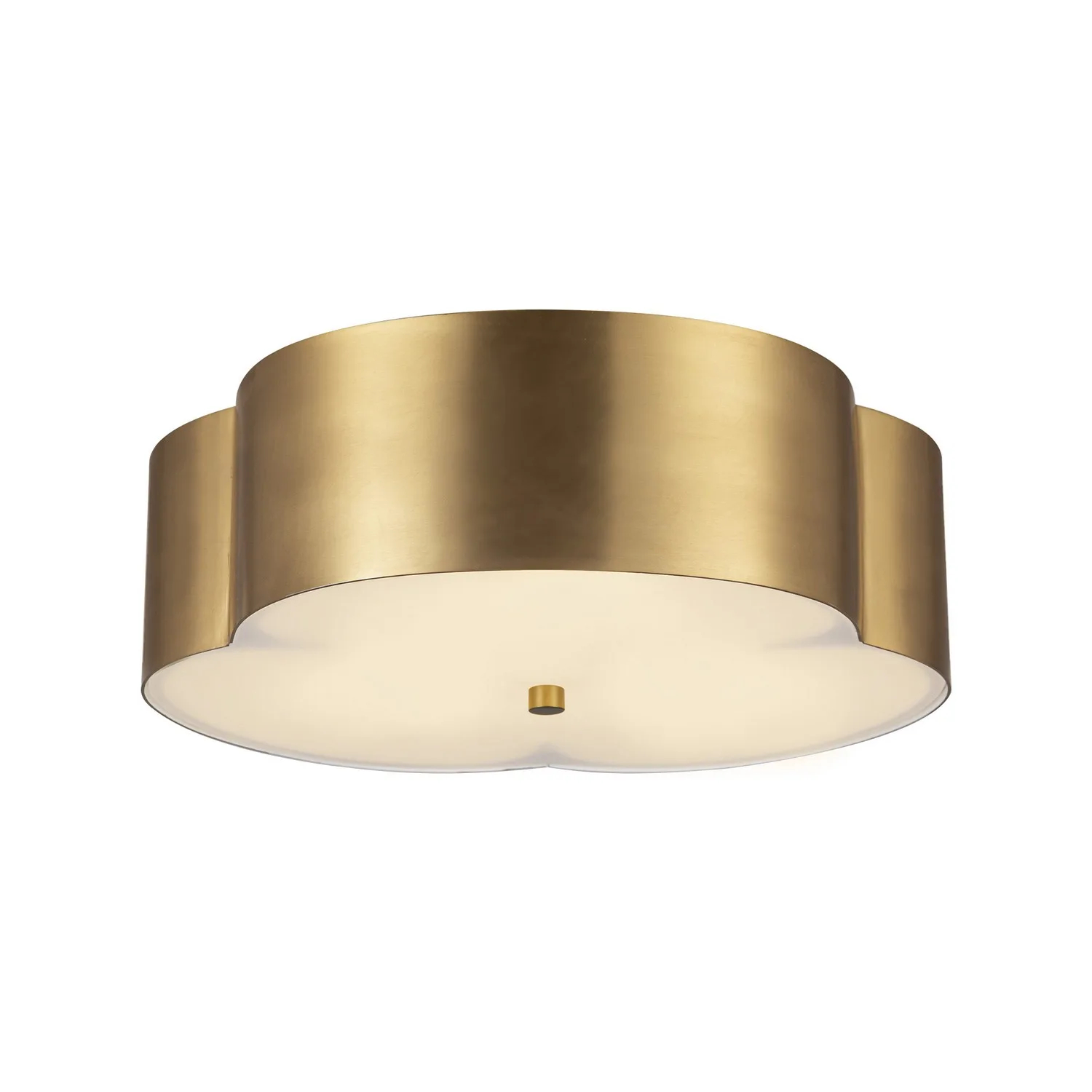 Adella Three Light Flush Mount in Brushed Gold