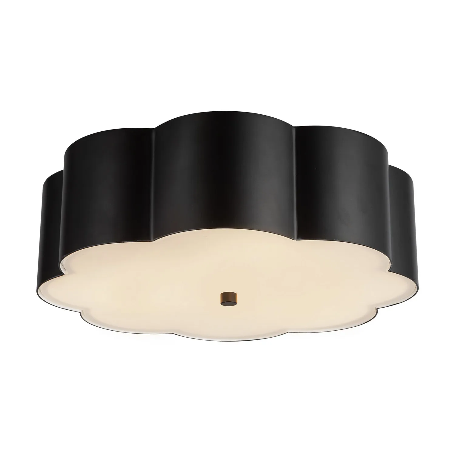 Blossom Three Light Flush Mount in Matte Black