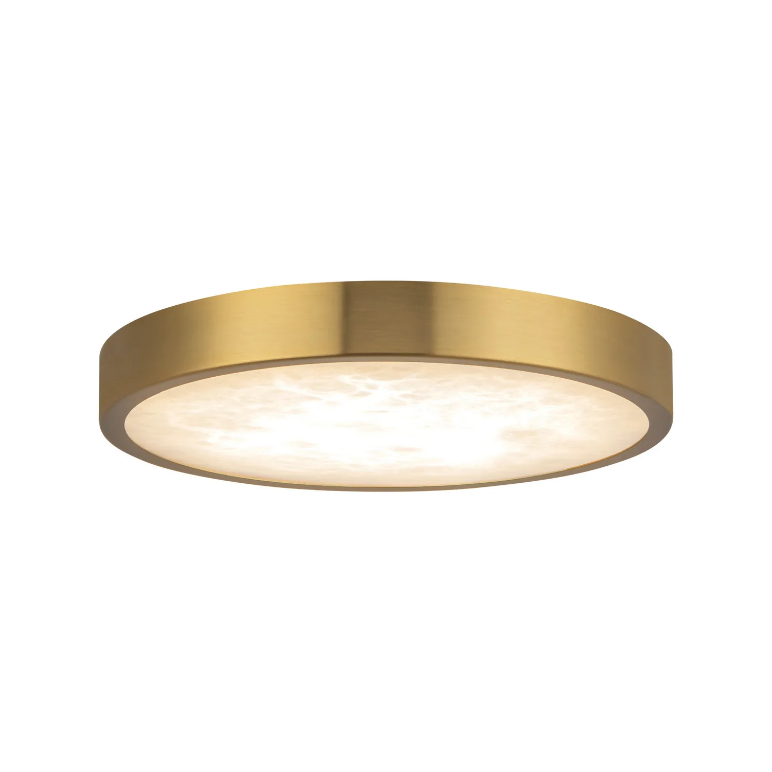 Evelyn LED Flush Mount in Brushed Gold/Alabaster