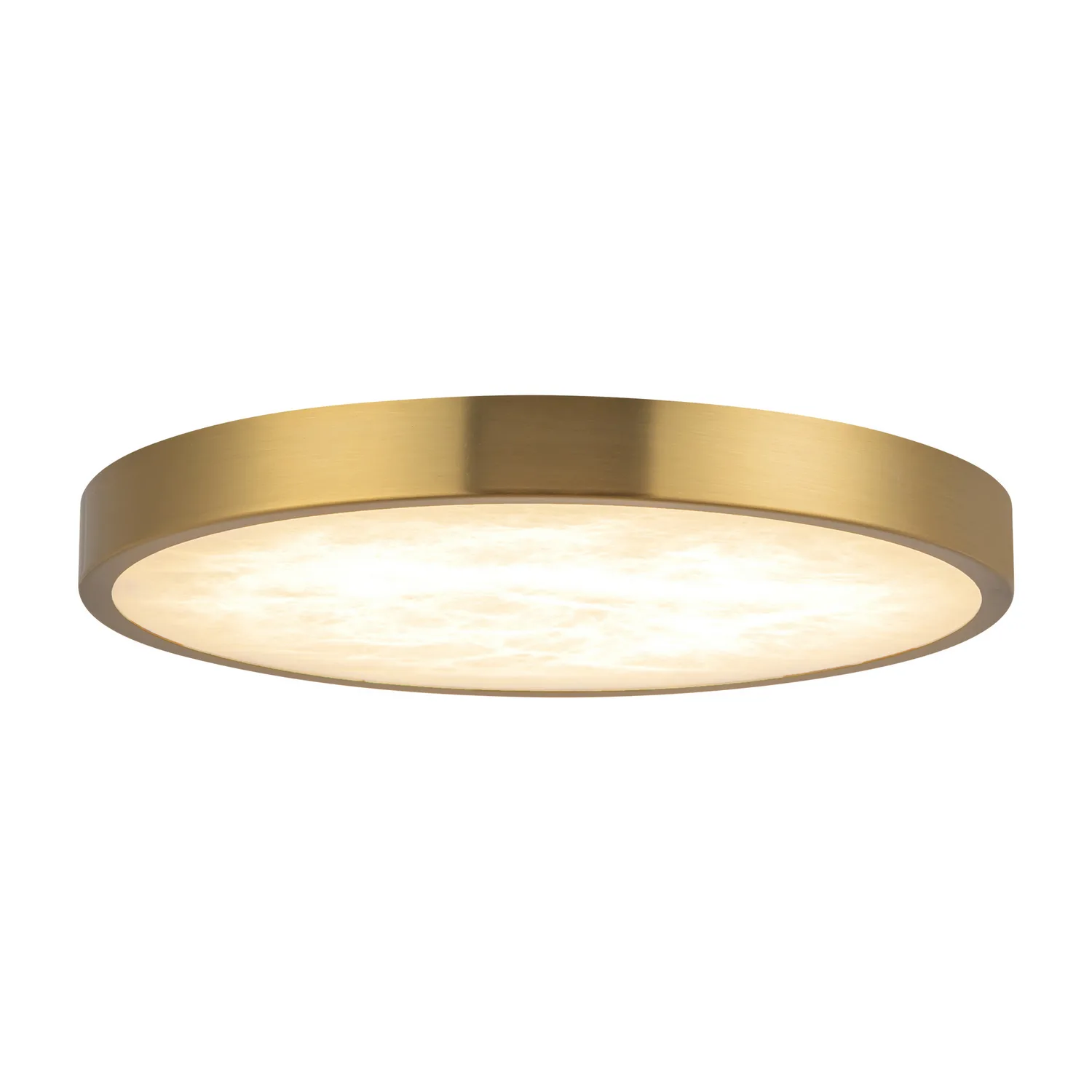Evelyn LED Flush Mount in Brushed Gold/Alabaster