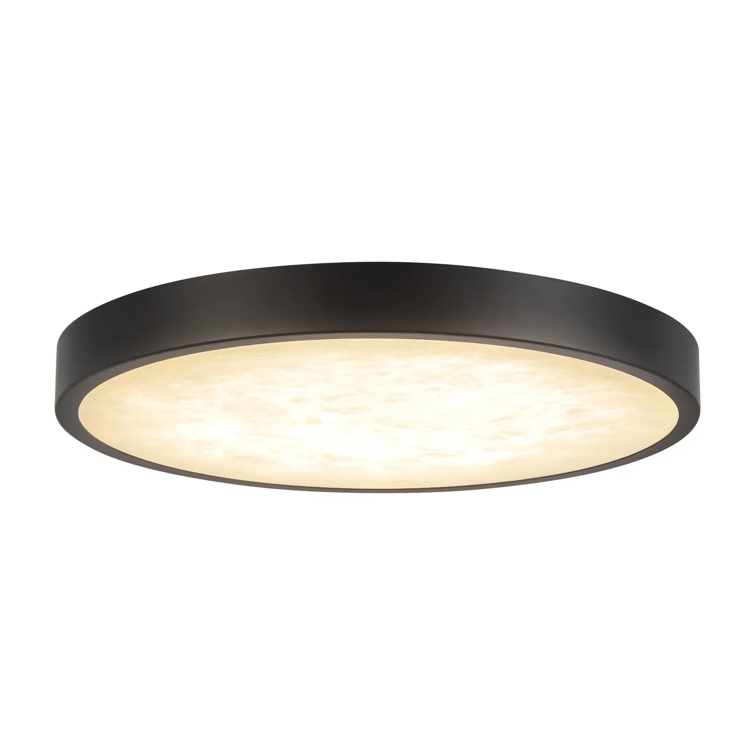 Evelyn LED Flush Mount in Matte Black/Alabaster