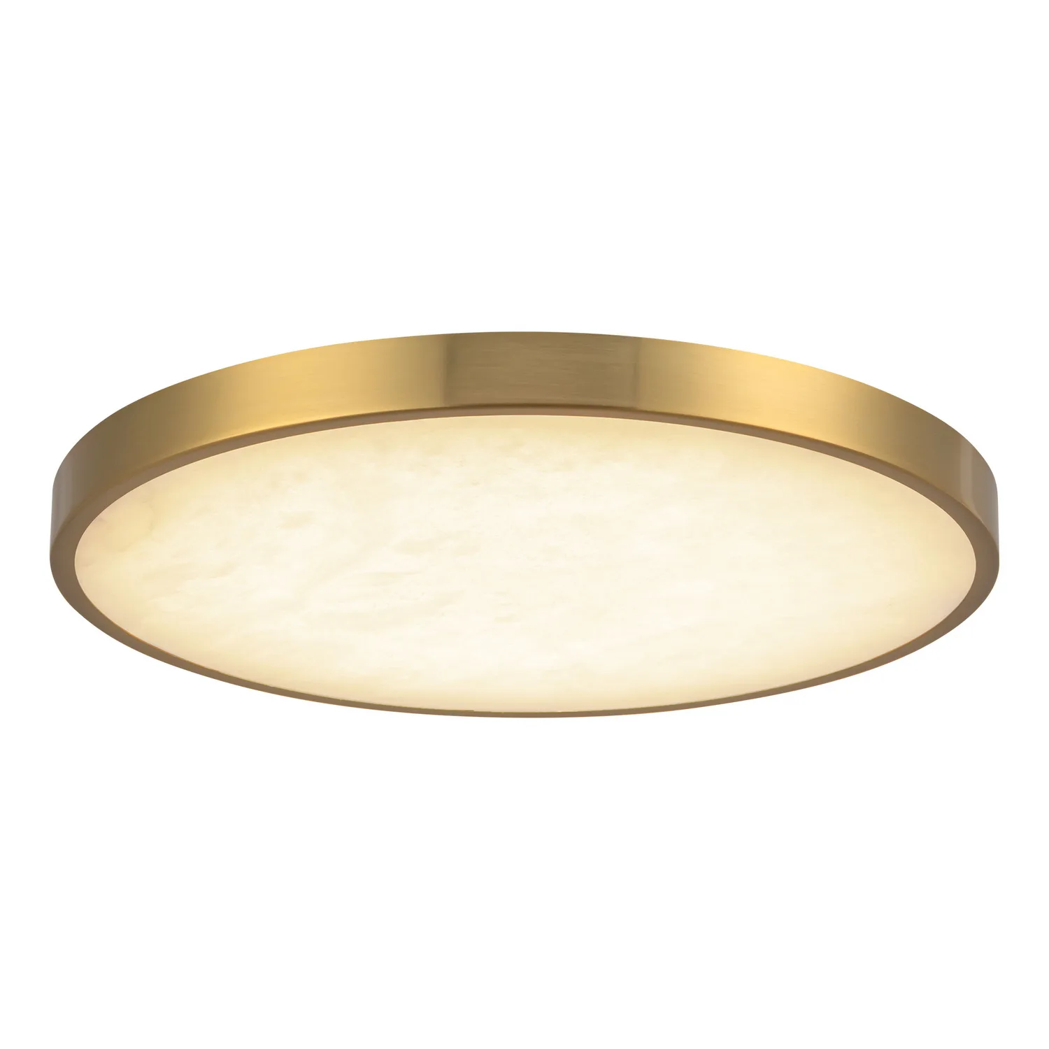 Evelyn LED Flush Mount in Brushed Gold/Alabaster