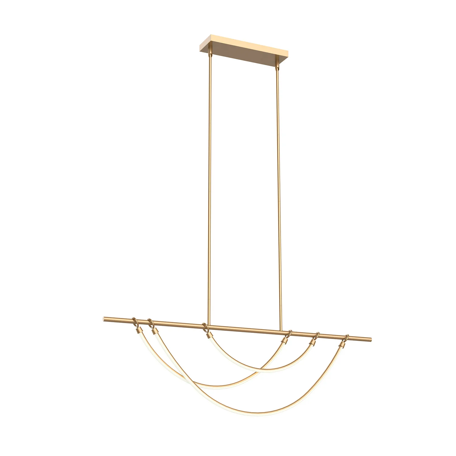 Aryas LED Linear Pendant in Vintage Brass
